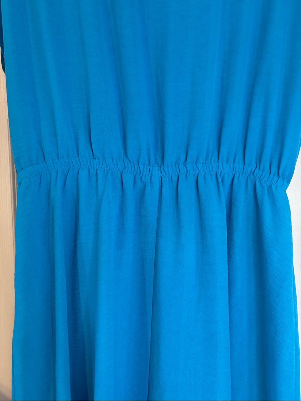 Maggy London Turquoise Tie-Waist Midi Shirt Dress - Picture 9 of 9